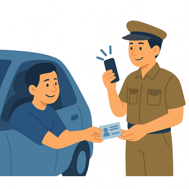 Police Officer Returning License